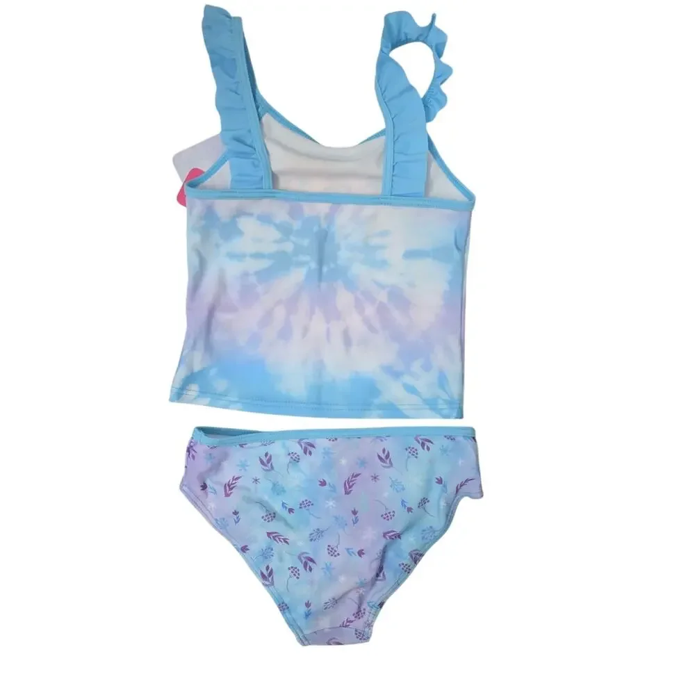 Disney Frozen 2 Swimsuit Tankini Bikini Girls Size 6 Elsa Blue Purple Princess